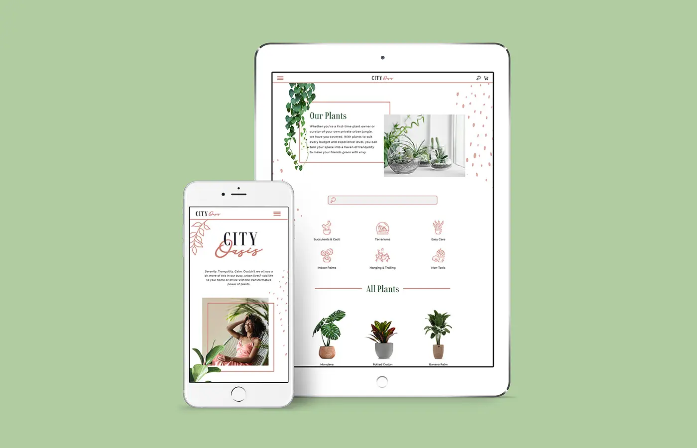 CityOasis_ResponsiveUI City Oasis responsive UI