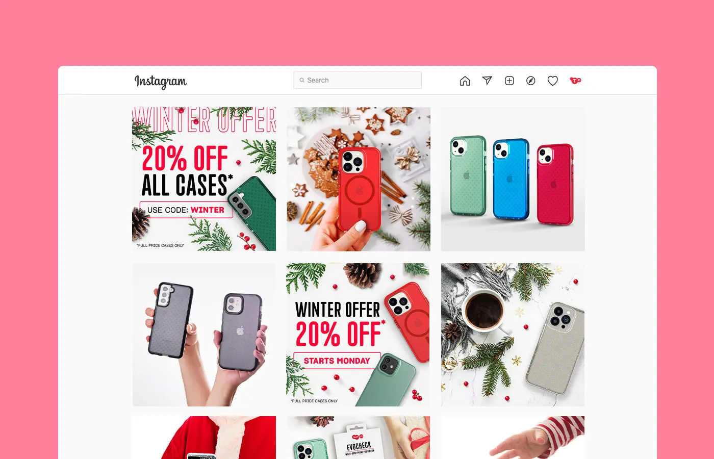 Winter Instagram grid