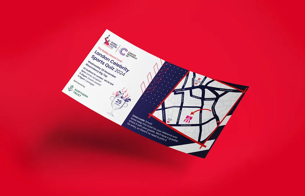 London Celebrity Sport Quiz invite